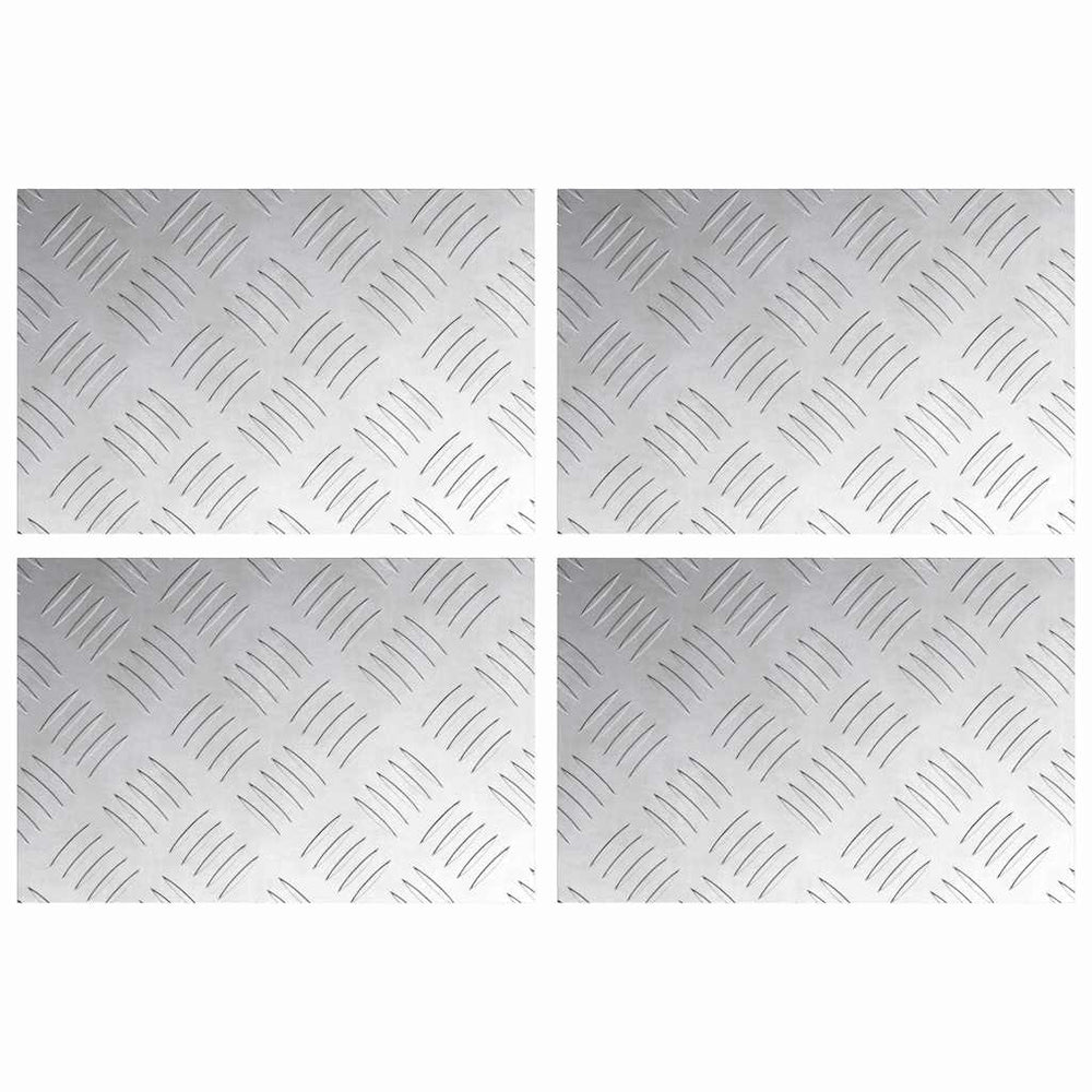 Treppenstufen Silber 30x20cm 4er Set