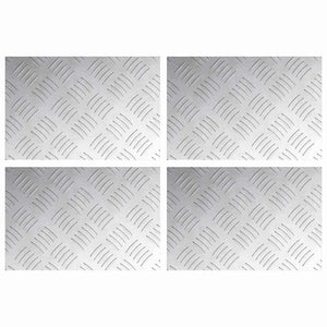 Treppenstufen Silber 30x20cm 4er Set