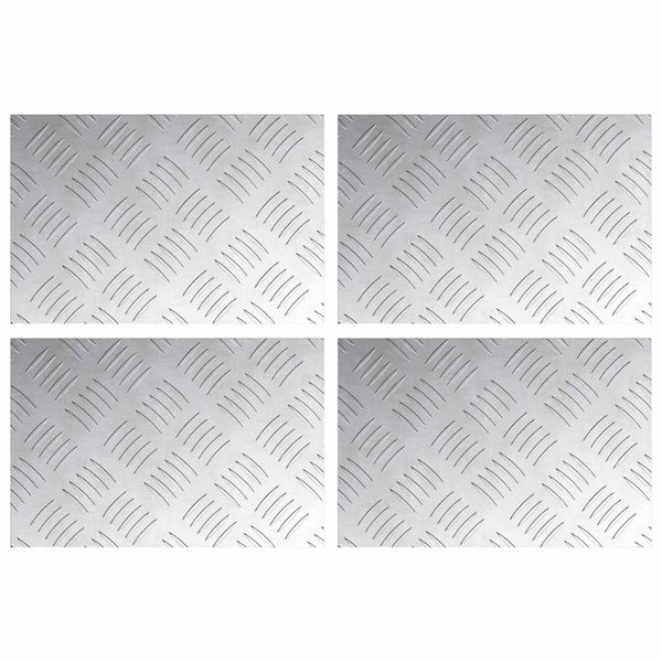 Treppenstufen Silber 30x20cm 4er Set