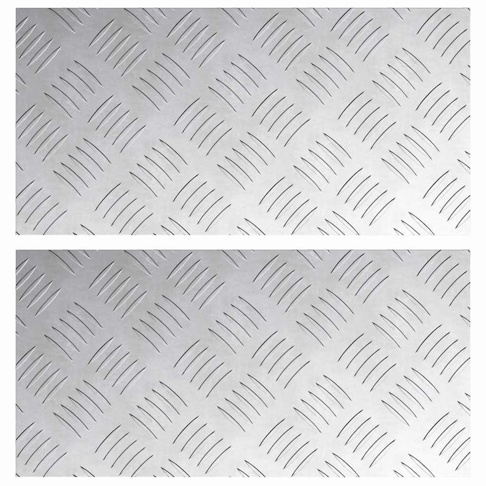 Treppenstufen Rechtwinklig Silber 40x20cm 2er Set