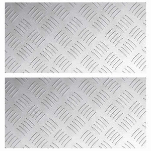 Treppenstufen Rechtwinklig Silber 40x20cm 2er Set