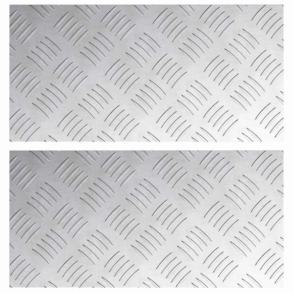 Treppenstufen Rechtwinklig Silber 40x20cm 2er Set