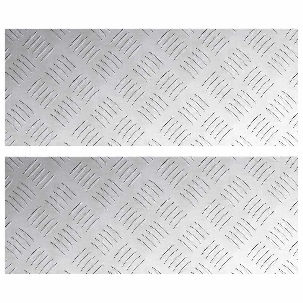 Aluminium Treppenstufen Silber 50x20cm 2er Set