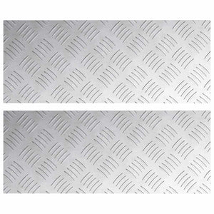 Aluminium Treppenstufen Silber 50x20cm 2er Set
