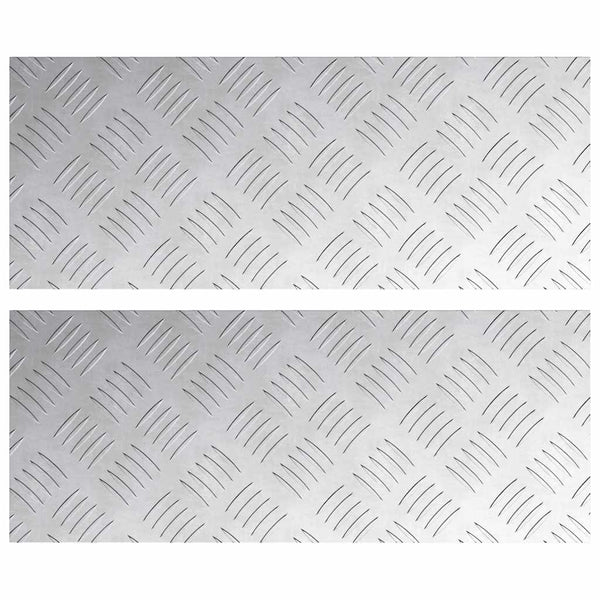 Aluminium Treppenstufen Silber 50x20cm 2er Set