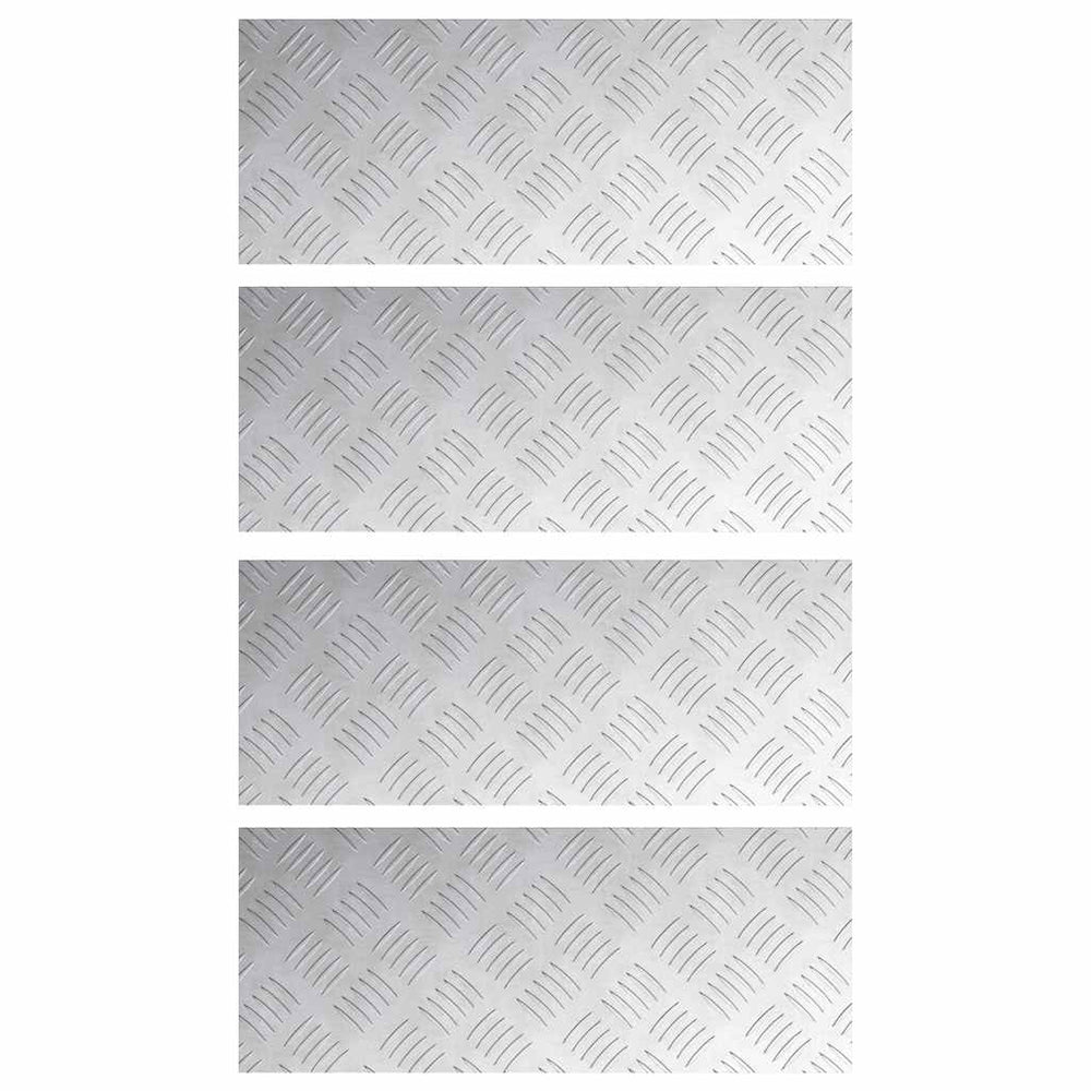Treppenstufen Silber Aluminium 50x20cm 4er Set