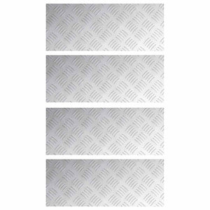 Treppenstufen Silber Aluminium 50x20cm 4er Set
