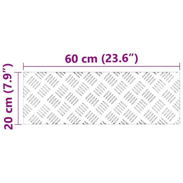 Treppenstufen – Silber, 4er Set, 60x20 cm