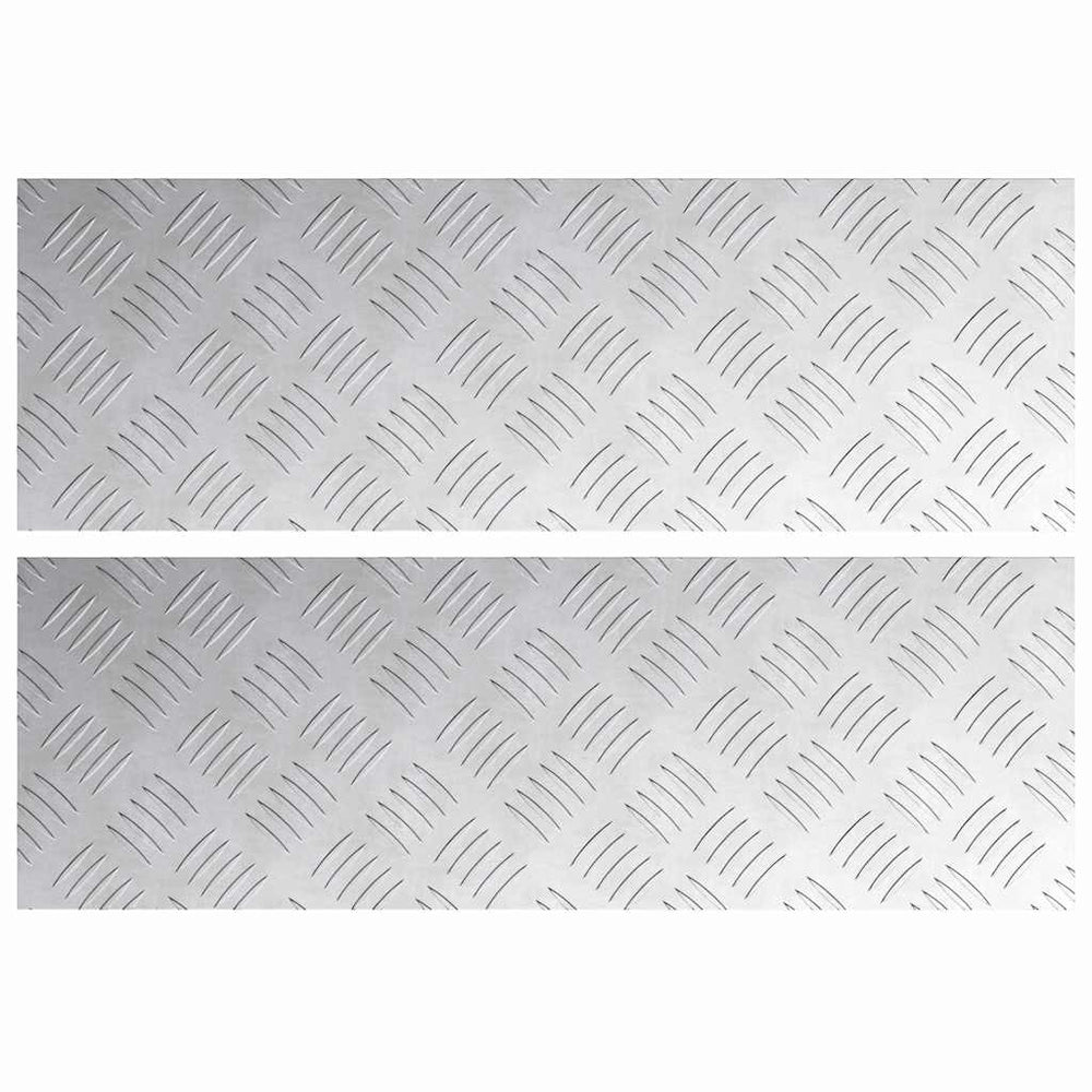 Treppenstufen Rechtwinklig Silber 60x20cm 2er Set