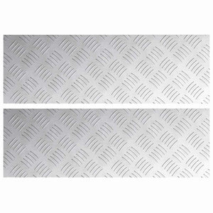 Treppenstufen Rechtwinklig Silber 60x20cm 2er Set
