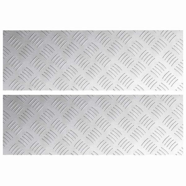 Treppenstufen Rechtwinklig Silber 60x20cm 2er Set