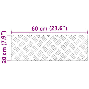 Treppenstufen Rechtwinklig Silber 60x20cm 2er Set