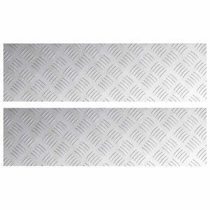 Treppenstufen Rechtwinklig Silber 70x20cm 2er Set