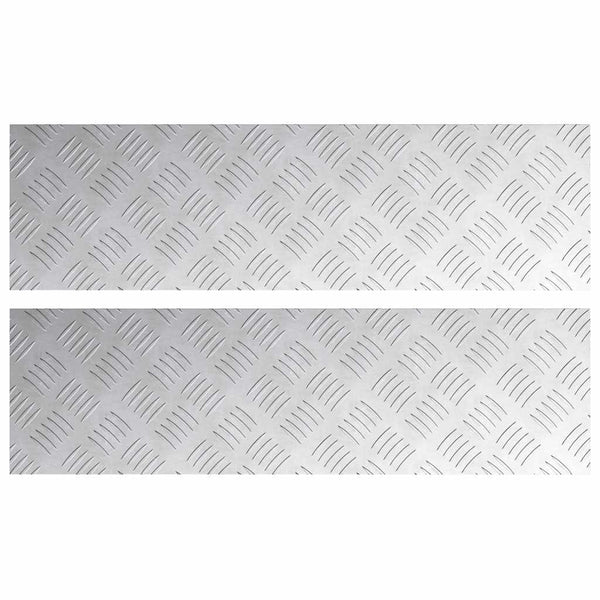 Treppenstufen Rechtwinklig Silber 70x20cm 2er Set