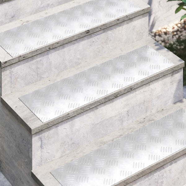 Aluminium Treppenstufen Silber 70x20cm 4er Set