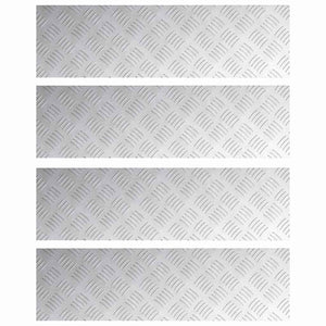 Aluminium Treppenstufen Silber 70x20cm 4er Set
