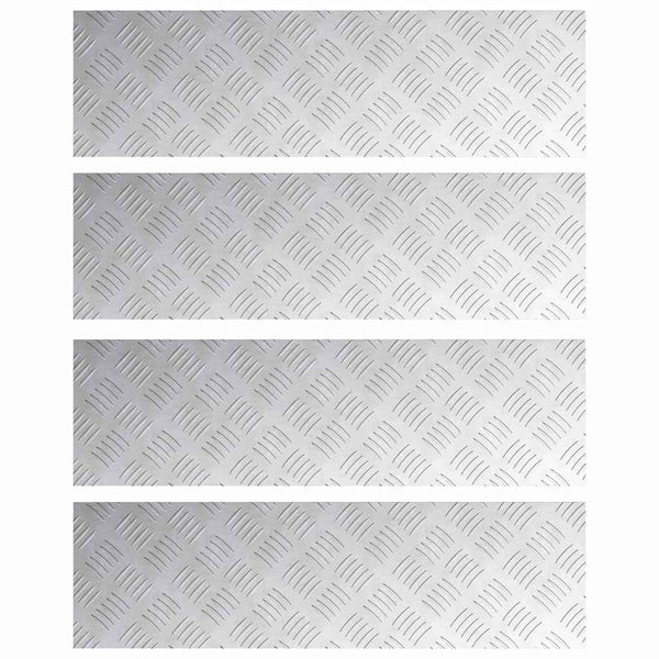 Aluminium Treppenstufen Silber 70x20cm 4er Set