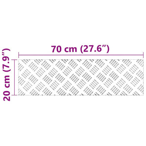 Aluminium Treppenstufen Silber 70x20cm 4er Set