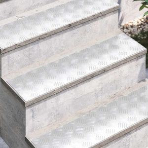 Treppenstufen Silber 80x20cm Aluminium 2er Set