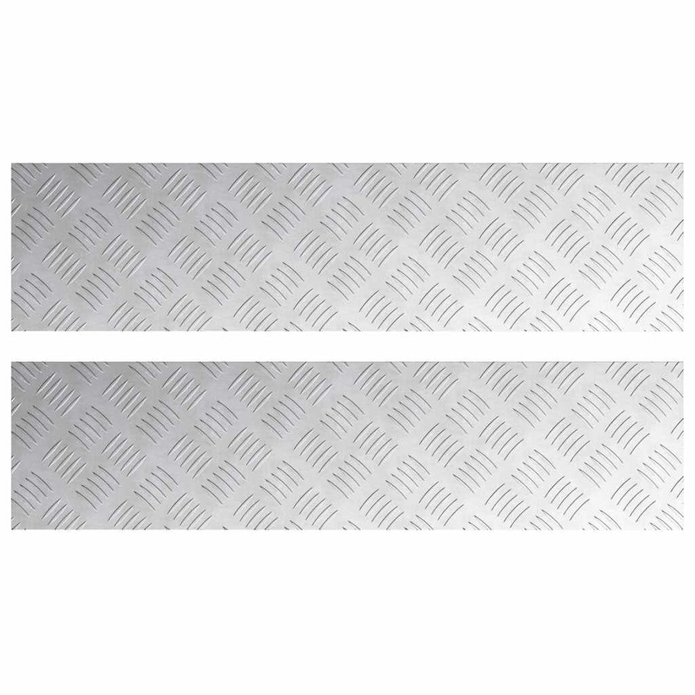 Treppenstufen Silber 80x20cm Aluminium 2er Set
