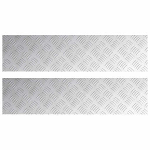 Treppenstufen Silber 80x20cm Aluminium 2er Set