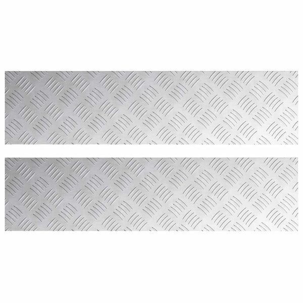 Treppenstufen Silber 80x20cm Aluminium 2er Set
