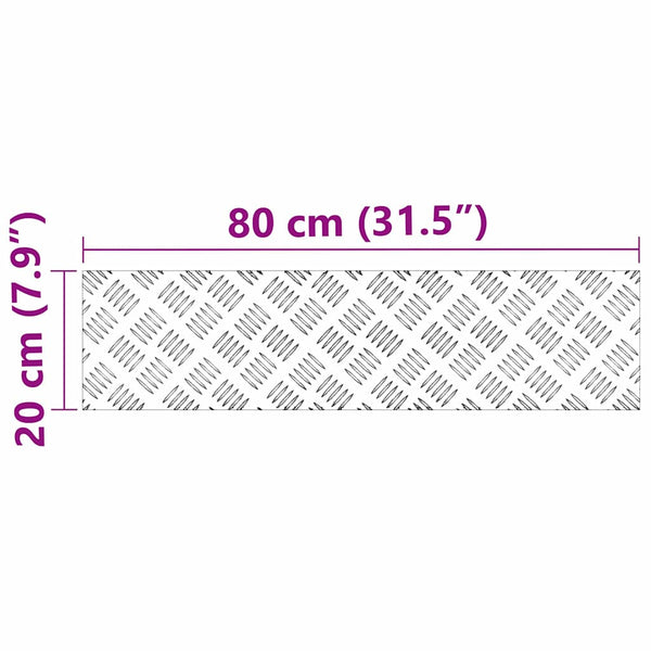 Treppenstufen Silber 80x20cm Aluminium 2er Set