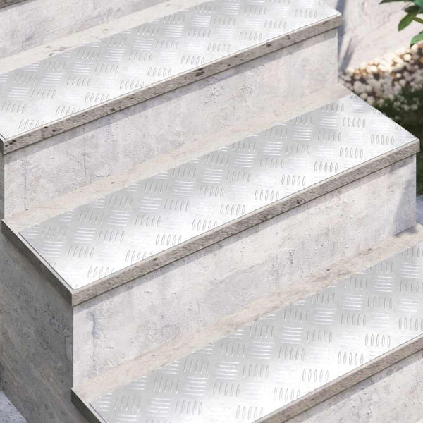 Treppenstufen Rechtwinklig Silber 80x20cm 4er Set