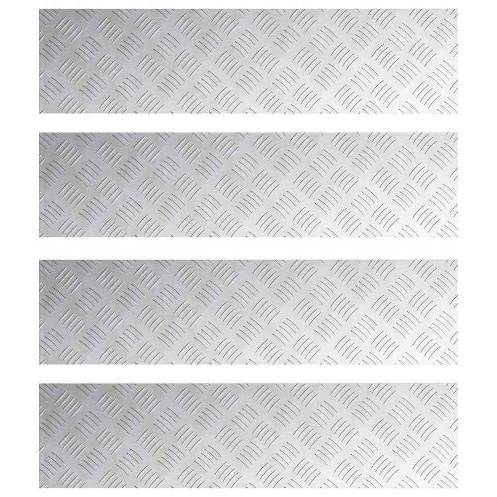 Treppenstufen Rechtwinklig Silber 80x20cm 4er Set