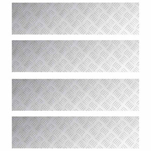 Treppenstufen Rechtwinklig Silber 80x20cm 4er Set