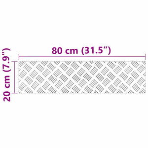 Treppenstufen Rechtwinklig Silber 80x20cm 4er Set