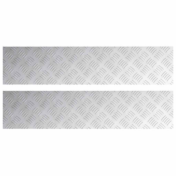 Treppenstufen Silber 90x20cm, 2er Set