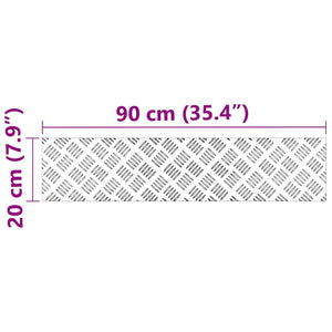 Treppenstufen Silber 90x20cm, 2er Set