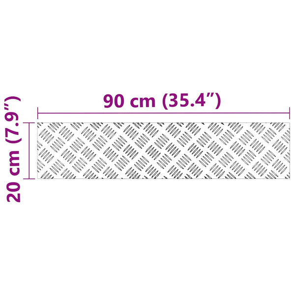 Treppenstufen Silber 90x20cm, 2er Set
