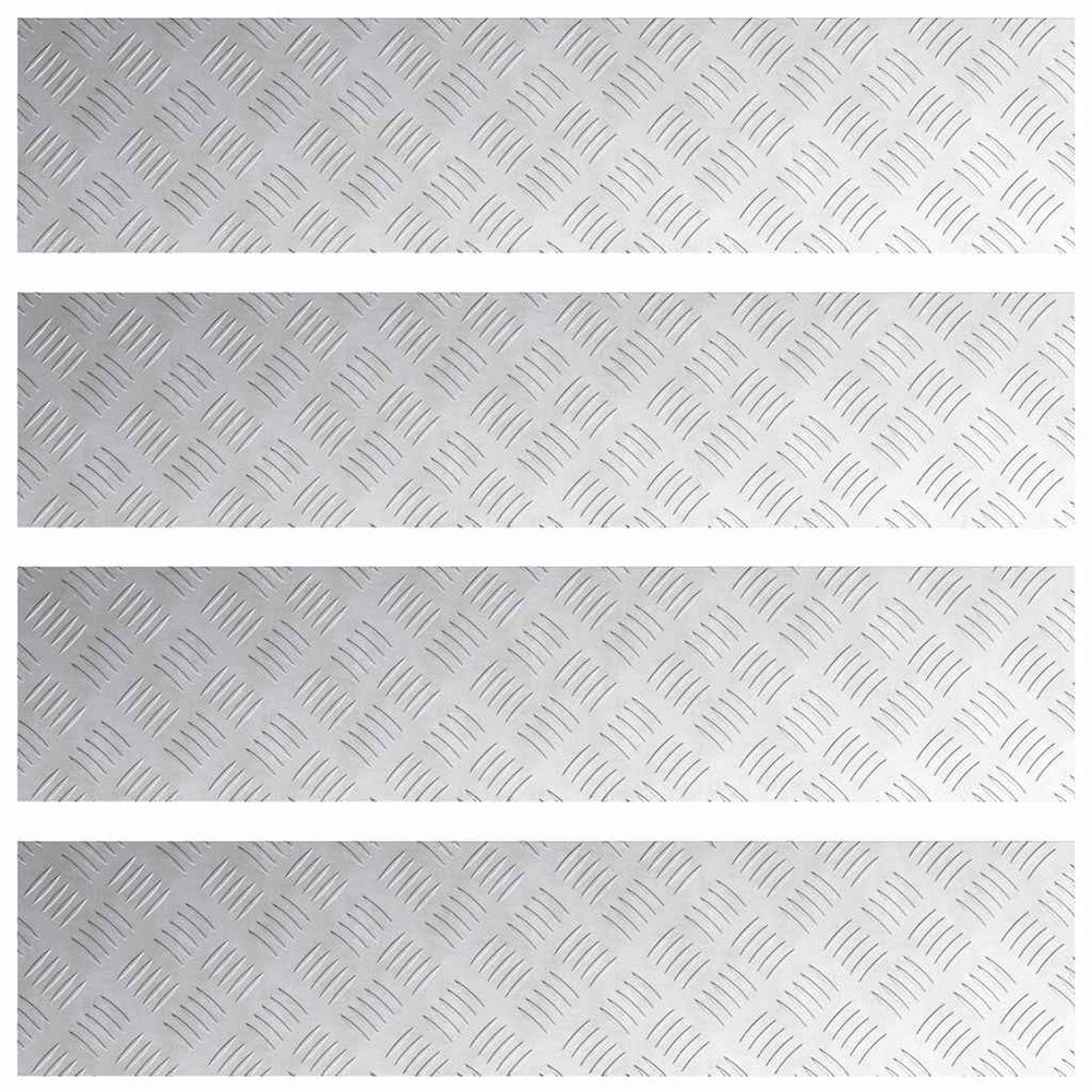 Treppenstufen Silber 90x20cm 4er Set