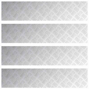 Treppenstufen Silber 90x20cm 4er Set