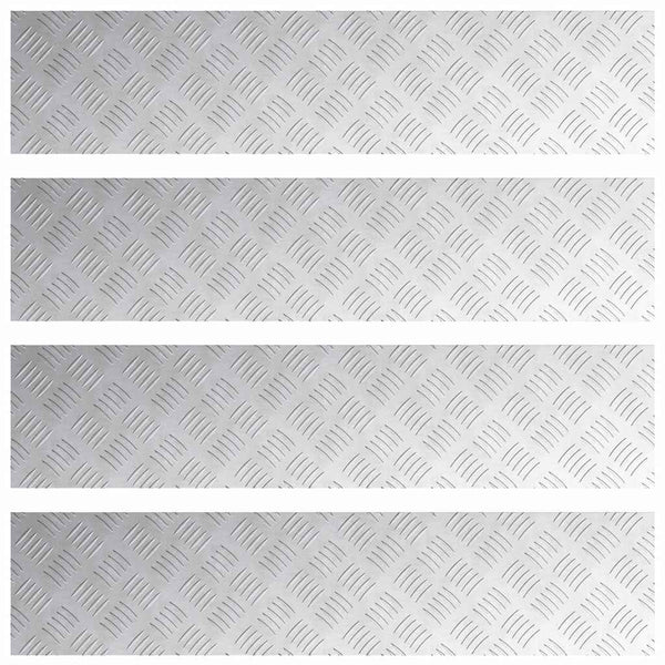 Treppenstufen Silber 90x20cm 4er Set