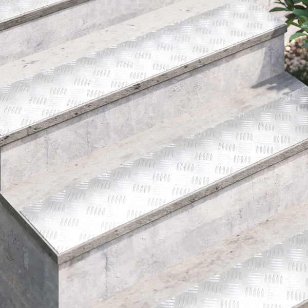 Treppenstufen Rechtwinklig Silber 100x20cm 2er Set