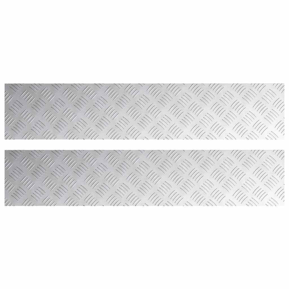 Treppenstufen Rechtwinklig Silber 100x20cm 2er Set