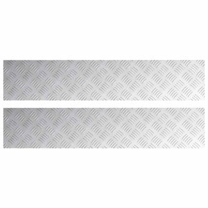 Treppenstufen Rechtwinklig Silber 100x20cm 2er Set