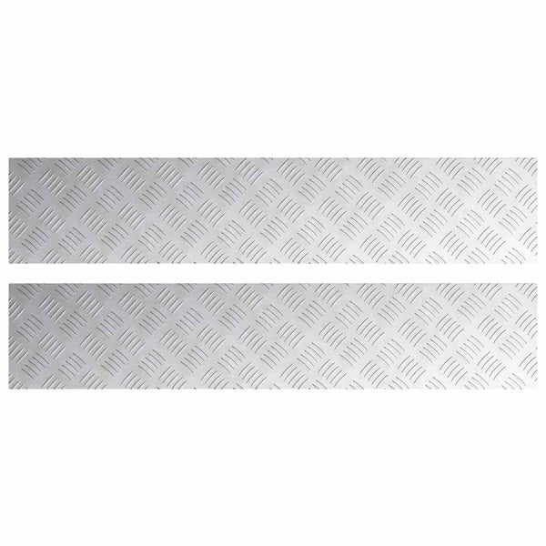 Treppenstufen Rechtwinklig Silber 100x20cm 2er Set