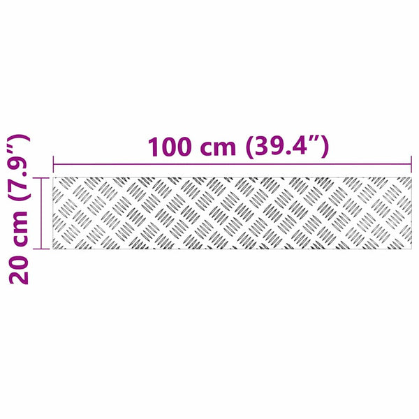 Treppenstufen Rechtwinklig Silber 100x20cm 2er Set
