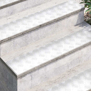 Aluminium Treppenstufen Silber 100x20cm 4er Set