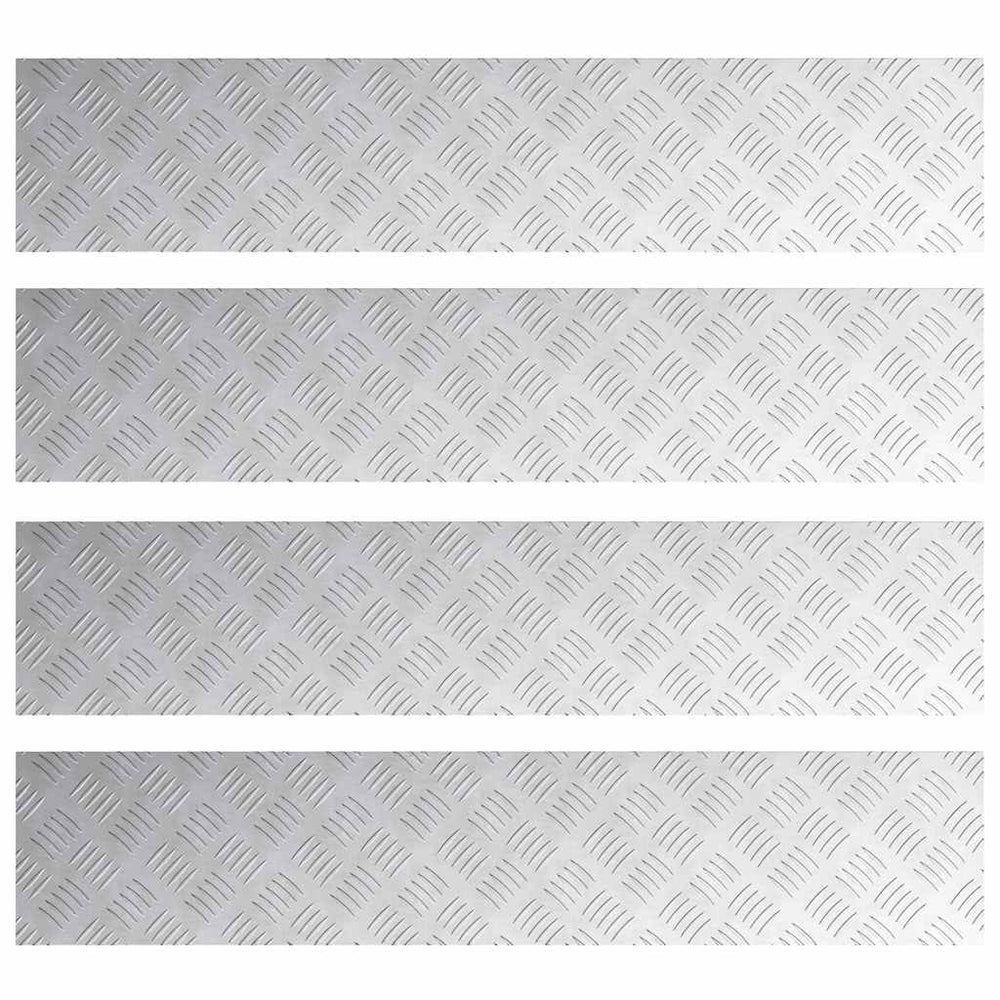 Aluminium Treppenstufen Silber 100x20cm 4er Set