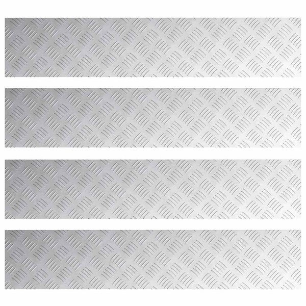 Aluminium Treppenstufen Silber 100x20cm 4er Set