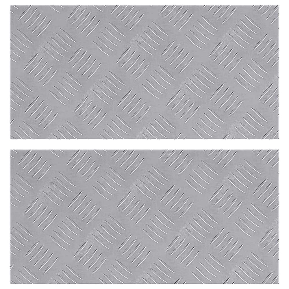 Treppenstufen Rechtwinklig Silber 50x25cm, 2er Set