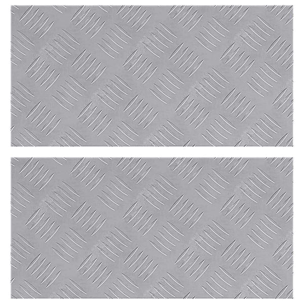 Treppenstufen Rechtwinklig Silber 50x25cm, 2er Set
