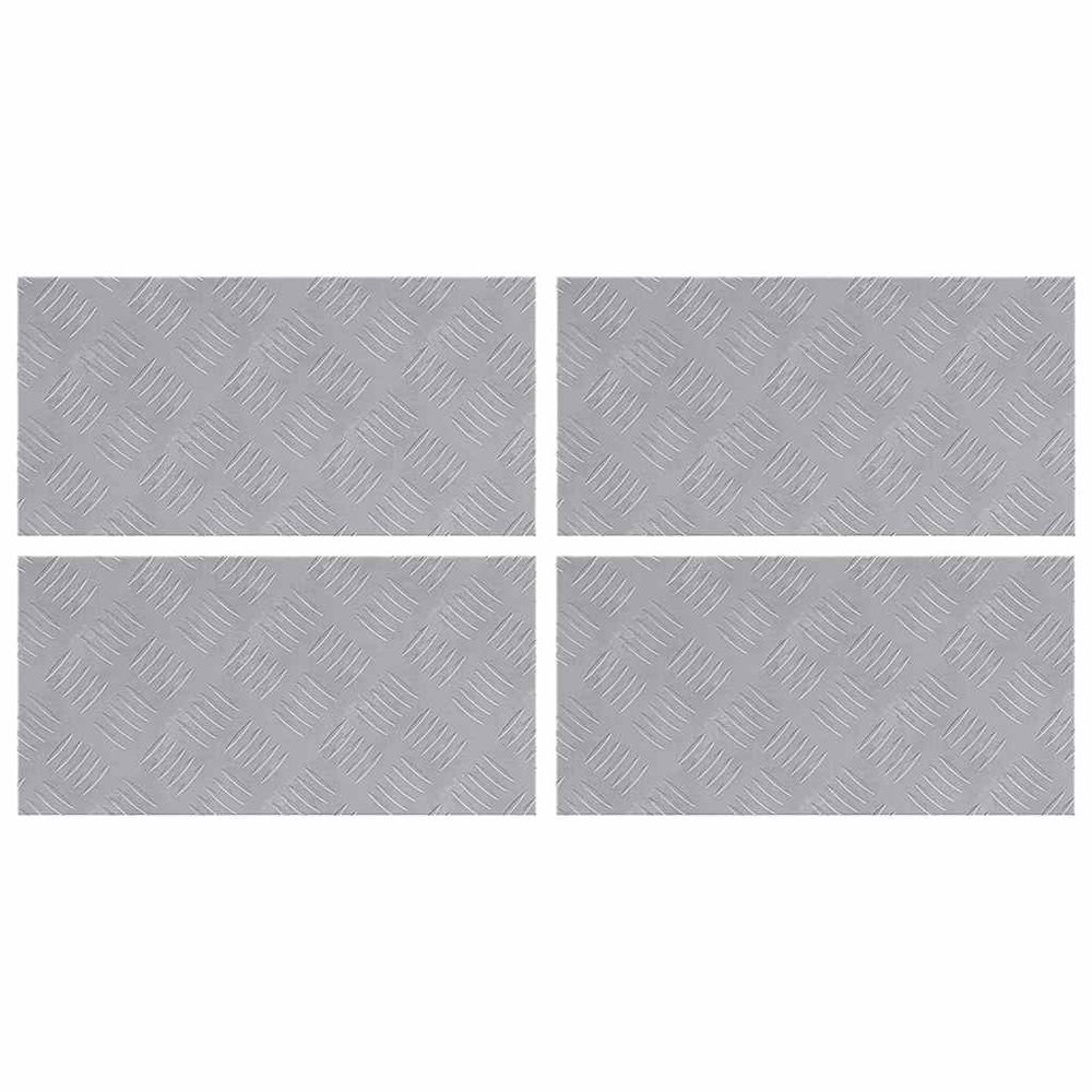 Treppenstufen Silber 50x25cm Aluminium 4er Set