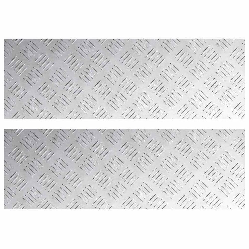 Treppenstufen Silber Aluminium 75x25cm 2er Set