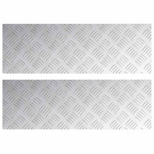 Treppenstufen Silber Aluminium 75x25cm 2er Set